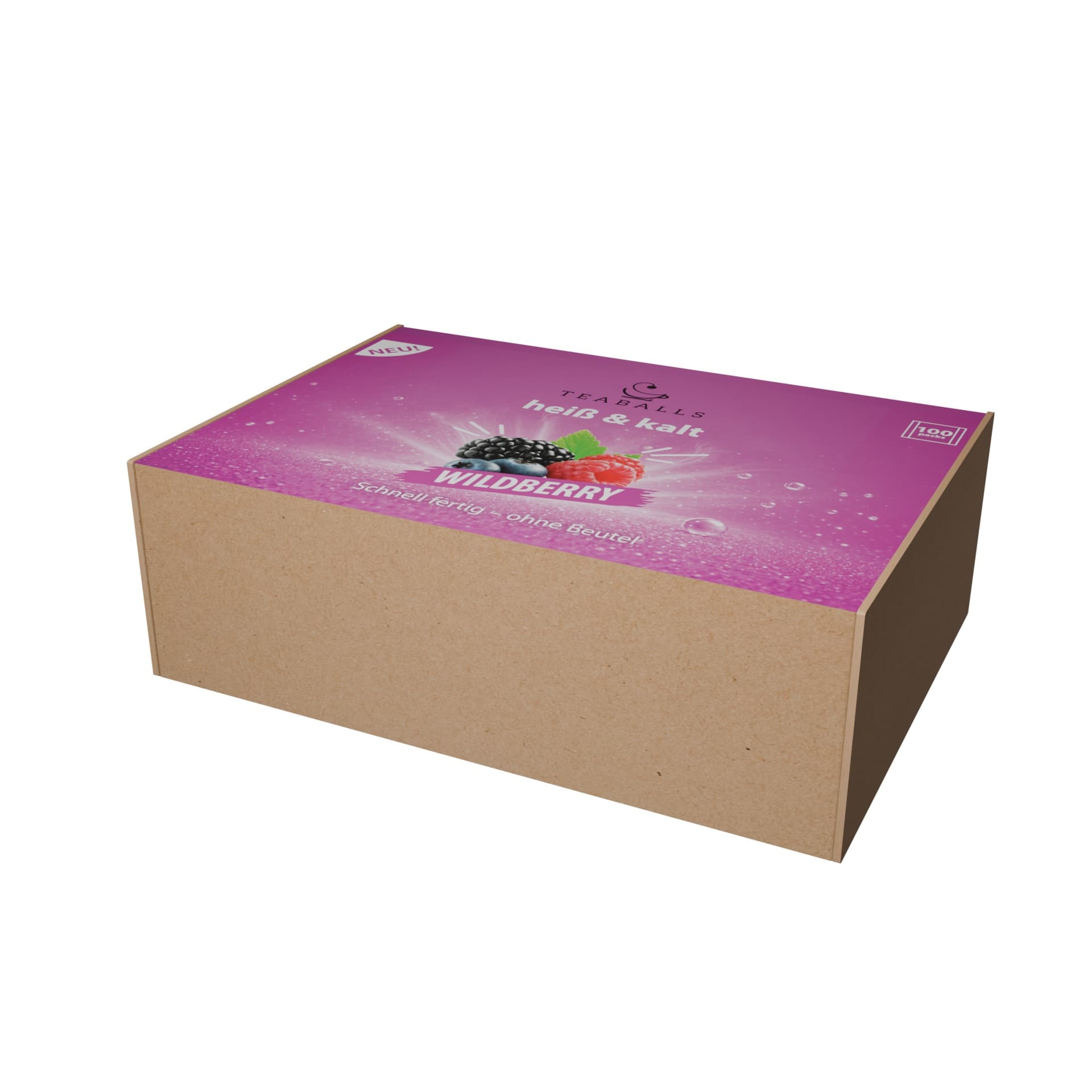 TEABALLS heiß & kalt – Wildberry 100er Gastrobox